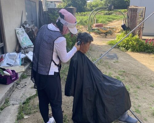 방문이미용 서비스 진행