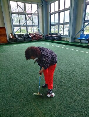 게이트볼 프로그램 진행하였습니다.