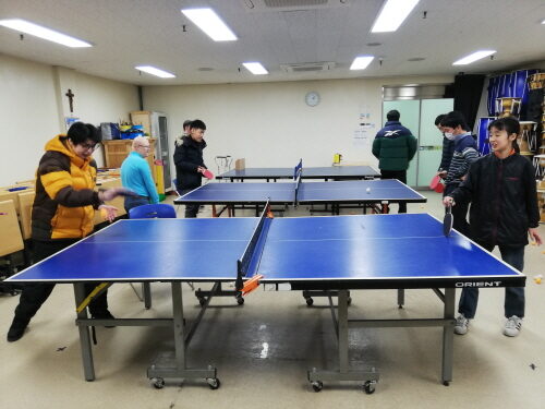 탁구 프로그램 진행