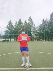 코로나로 인한 자기주장대회 촬영