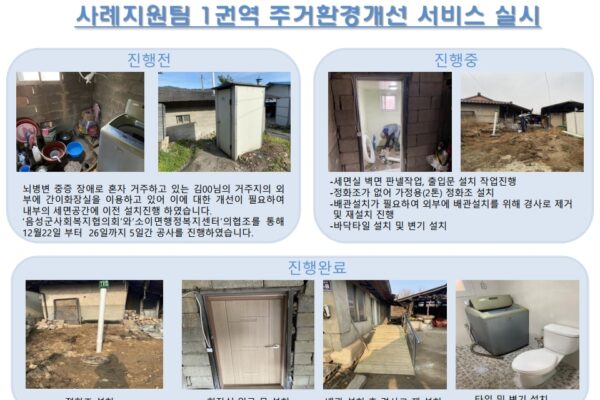 주거환경개선 서비스 진행