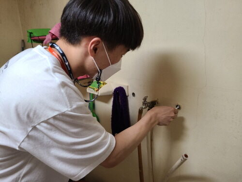 주거환경개선- 세탁기&수도 설치