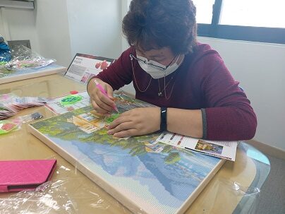 여성장애인교육지원사업 보석십자수 프로그램