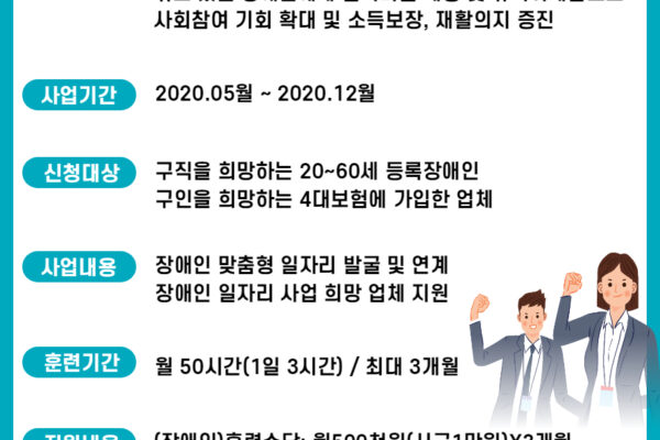 음성군장애인복지관, 1인 1기 장애인·기업체 상생맞춤형 일자리 사업 참여 대상 모집