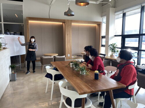 여성장애인교육지원사업 커피 바리스타 진행