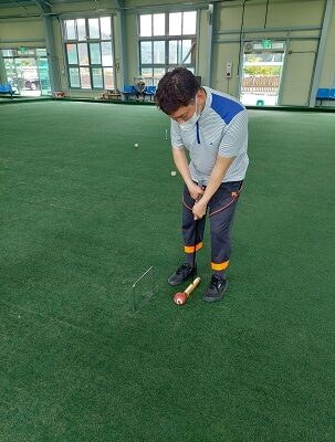 게이트볼 프로그램 진행하였습니다.