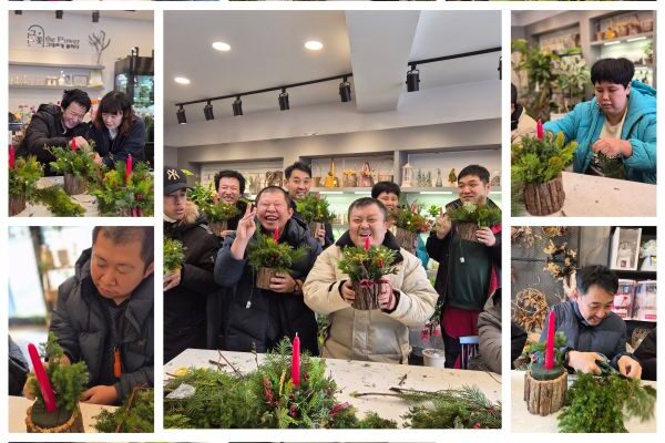 주간보호 - 촛대 크리스마스 트리 만들기