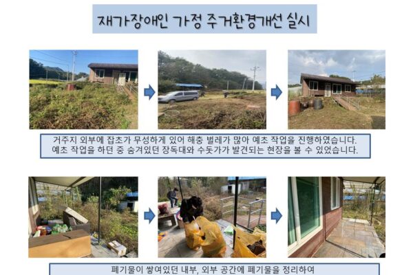 재가장애인 가정 주거환경개선 실시