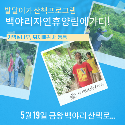 발달여가 산책프로그램 백야지 자연휴양림에 가다~