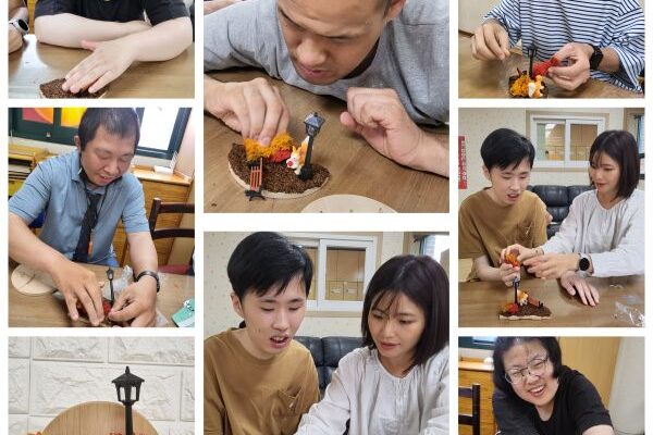 주간보호센터- 가을 벤치 벽걸이 키홀더 만들기