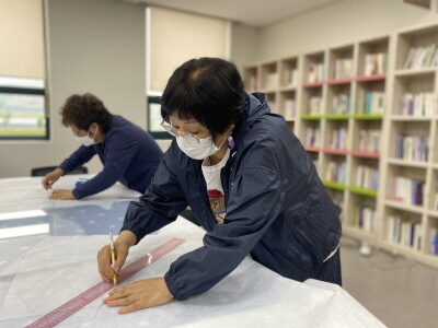 여성장애인교육지원사업 재봉틀반 진행