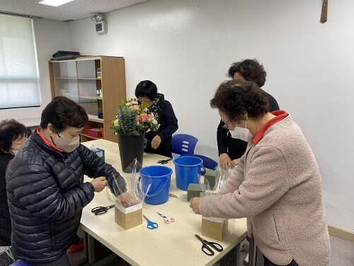 2022년 평생학습동아리 마음화음 꽃꽂이 동아리 활동모습