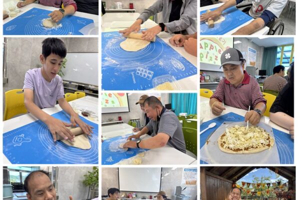 주간보호센터 사과피자만들기 체험활동